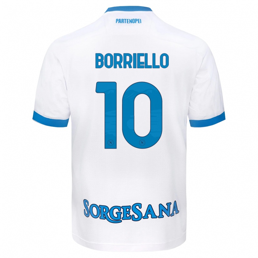 גברים Salvatore Borriello #10 לבן כחול שמיים הרחק ג'רזי 2026/27 חולצה קצרה