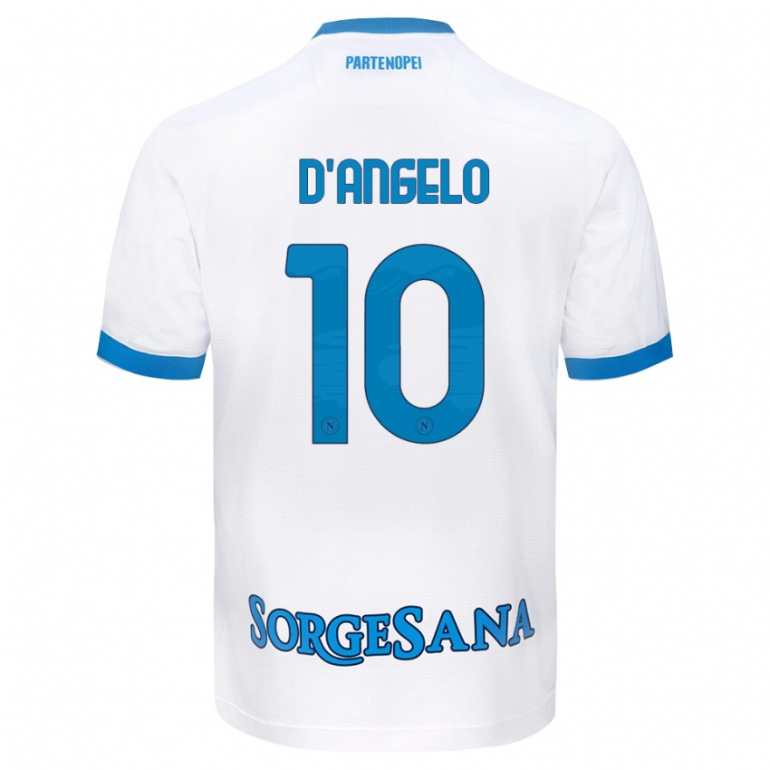 גברים Davide D'angelo #10 לבן כחול שמיים הרחק ג'רזי 2026/27 חולצה קצרה