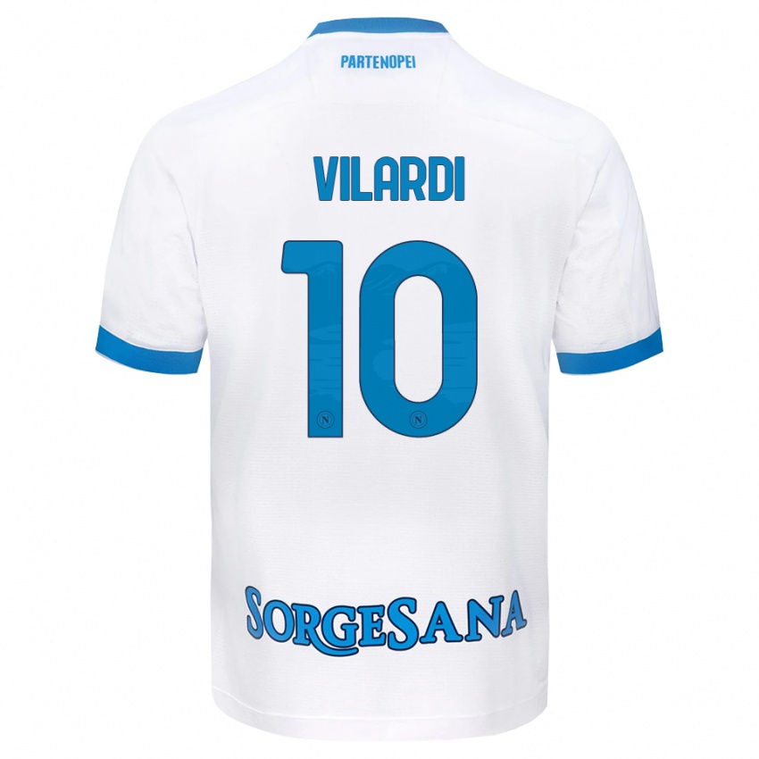 גברים Mario Vilardi #10 לבן כחול שמיים הרחק ג'רזי 2026/27 חולצה קצרה