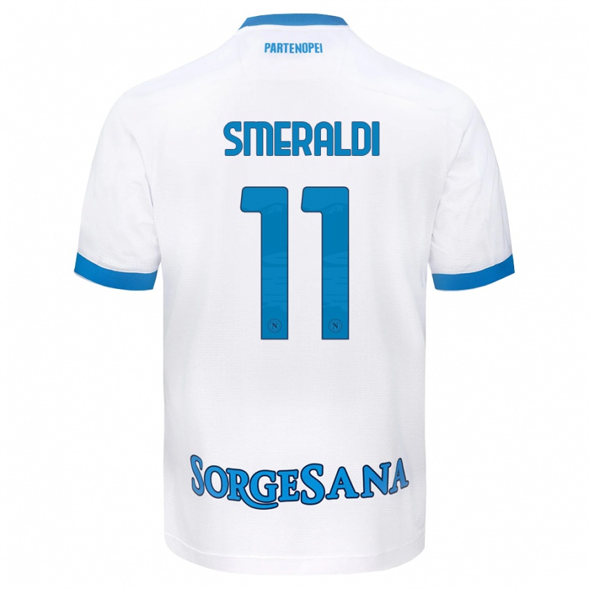 גברים Andrea Smeraldi #11 לבן כחול שמיים הרחק ג'רזי 2026/27 חולצה קצרה