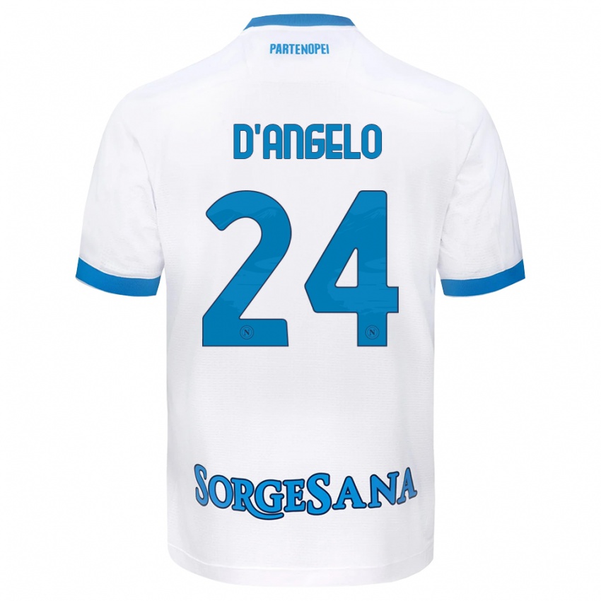 גברים Alessia D'angelo #24 לבן כחול שמיים הרחק ג'רזי 2026/27 חולצה קצרה