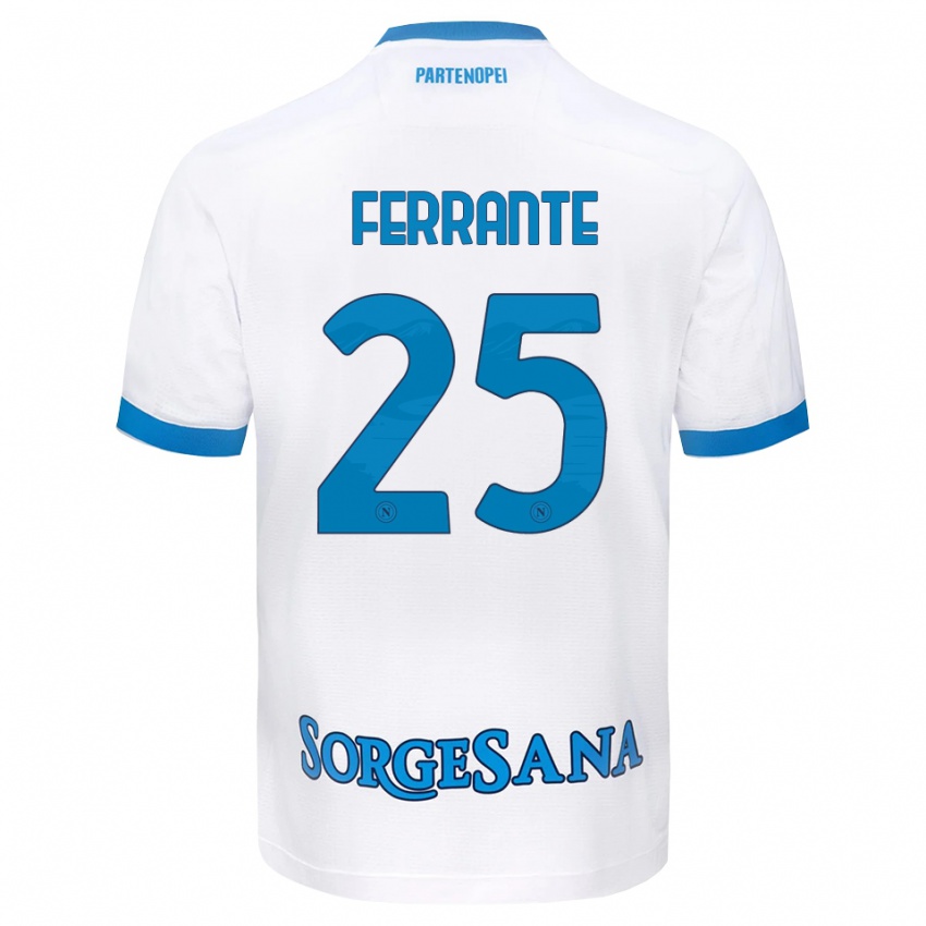 גברים Mathias Ferrante #25 לבן כחול שמיים הרחק ג'רזי 2026/27 חולצה קצרה