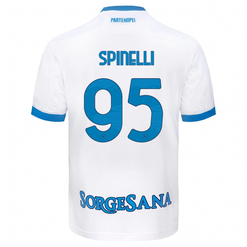 גברים David Spinelli #95 לבן כחול שמיים הרחק ג'רזי 2026/27 חולצה קצרה