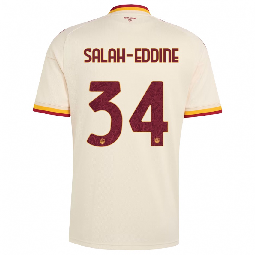 גברים Anass Salah-Eddine #34 שמפניה אדום צהוב הרחק ג'רזי 2026/27 חולצה קצרה