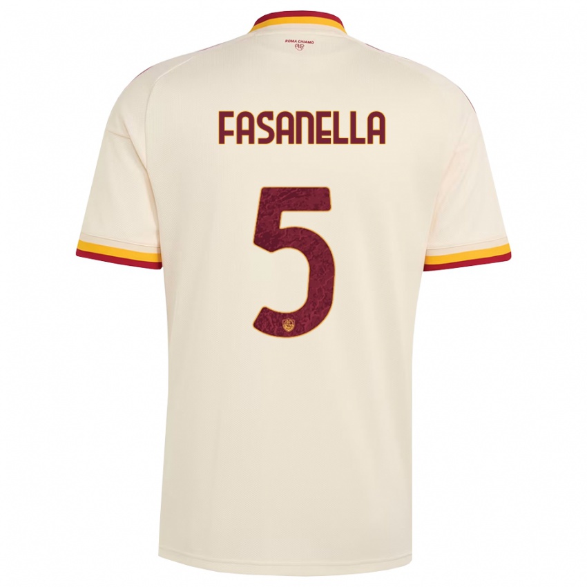 גברים Rafael Ximenez Fasanella #5 שמפניה אדום צהוב הרחק ג'רזי 2026/27 חולצה קצרה