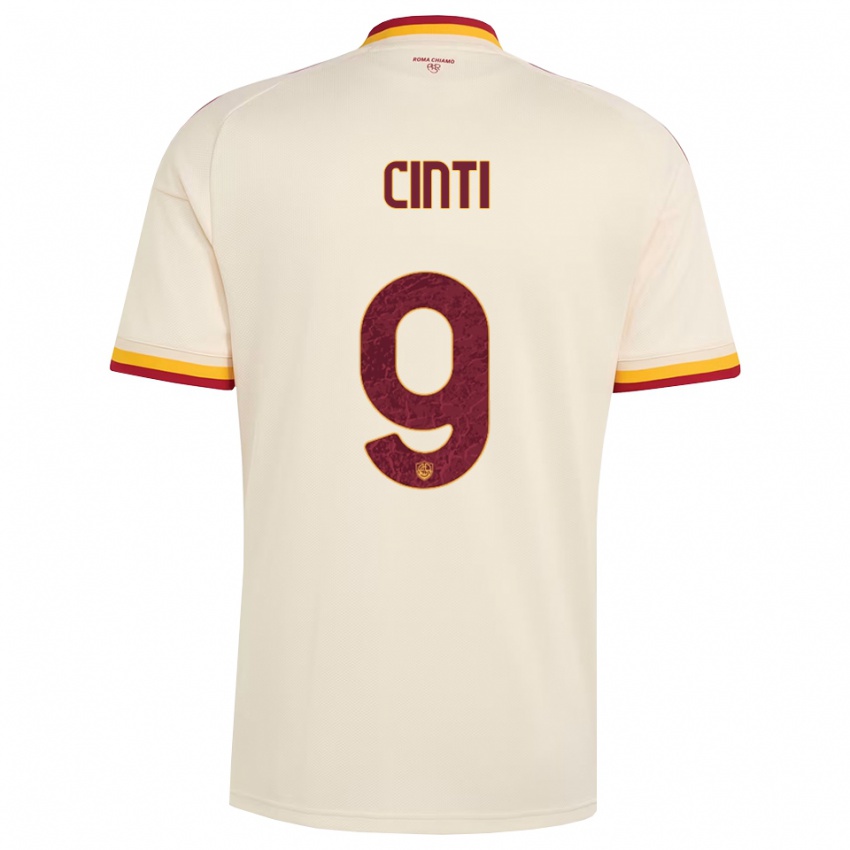 גברים Valerio Cinti #9 שמפניה אדום צהוב הרחק ג'רזי 2026/27 חולצה קצרה