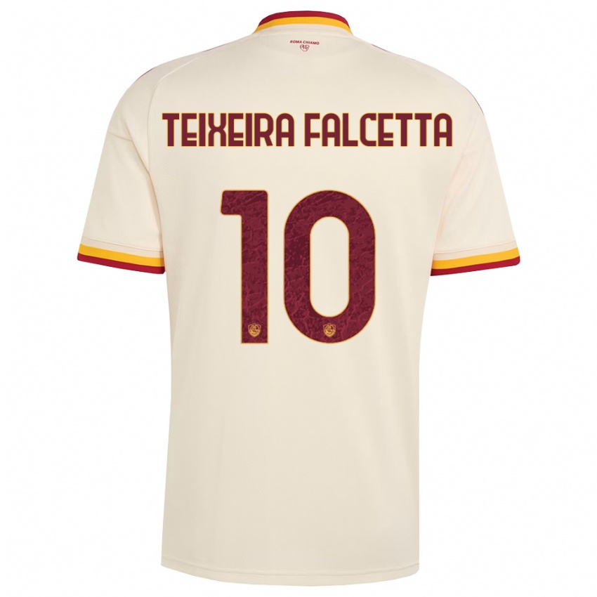 גברים Pietro Teixeira Falcetta #10 שמפניה אדום צהוב הרחק ג'רזי 2026/27 חולצה קצרה