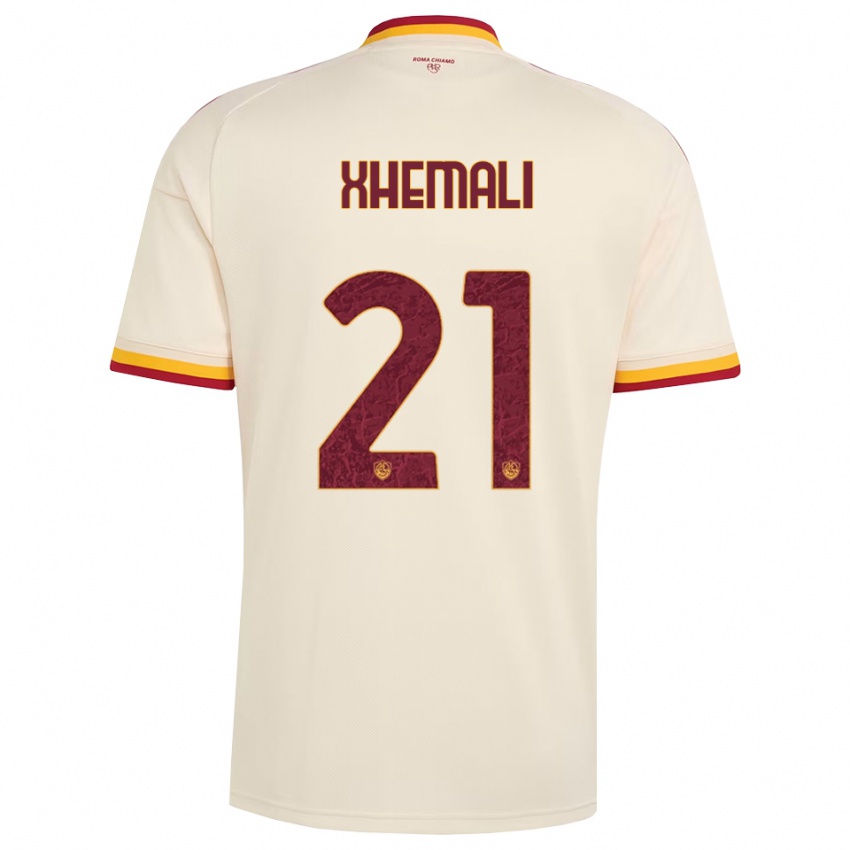 גברים Mattia Xhemali #21 שמפניה אדום צהוב הרחק ג'רזי 2026/27 חולצה קצרה