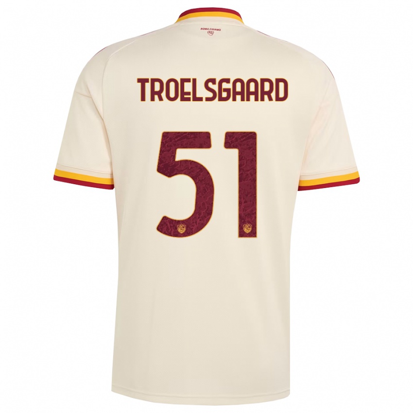 גברים Sanne Troelsgaard #51 שמפניה אדום צהוב הרחק ג'רזי 2026/27 חולצה קצרה