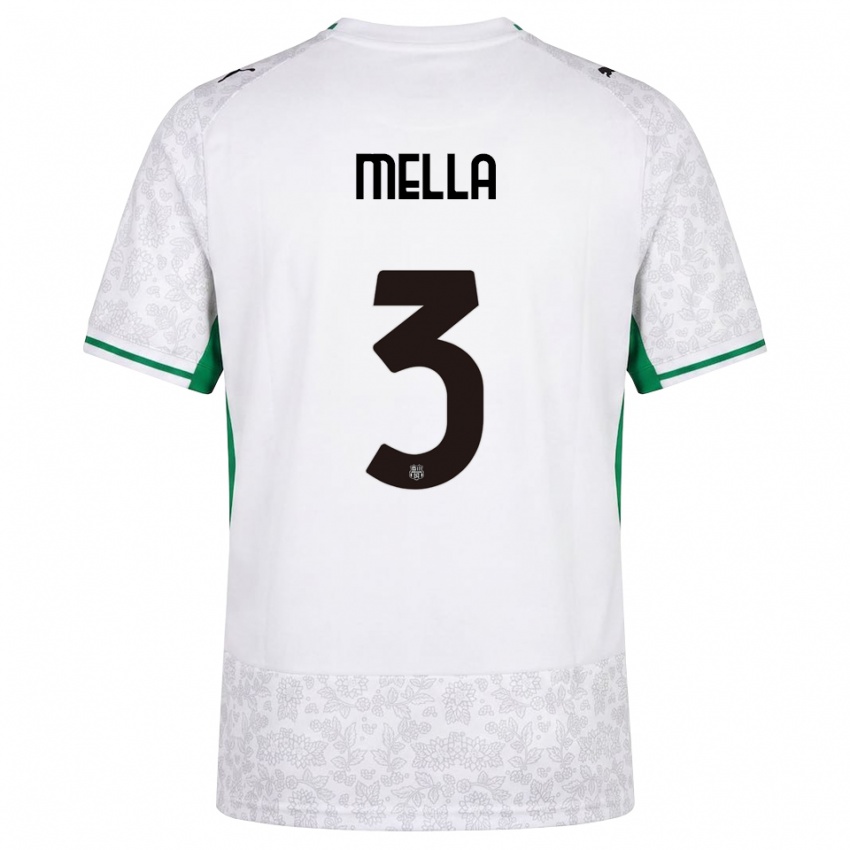 גברים Sara Mella #3 לבן שחור ירוק הרחק ג'רזי 2026/27 חולצה קצרה