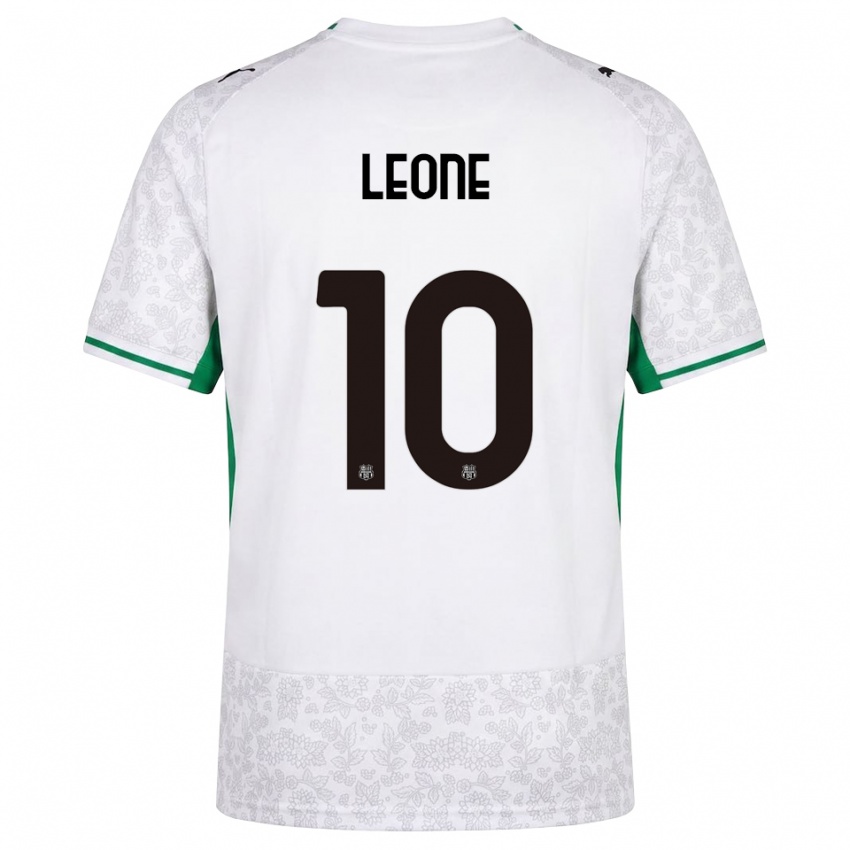 גברים Kevin Leone #10 לבן שחור ירוק הרחק ג'רזי 2026/27 חולצה קצרה
