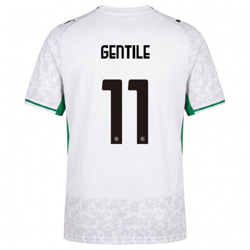גברים Raffaele Gentile #11 לבן שחור ירוק הרחק ג'רזי 2026/27 חולצה קצרה