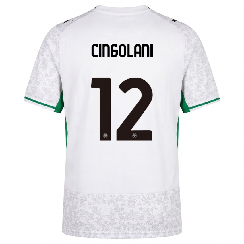 גברים Matteo Cingolani #12 לבן שחור ירוק הרחק ג'רזי 2026/27 חולצה קצרה