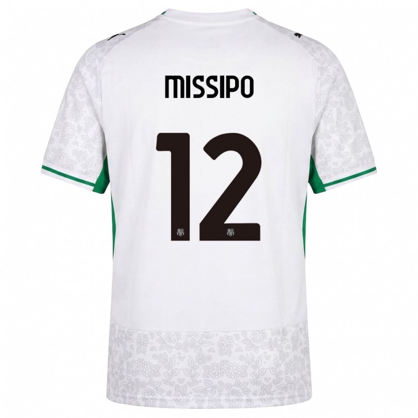 גברים Kassandra Missipo #12 לבן שחור ירוק הרחק ג'רזי 2026/27 חולצה קצרה