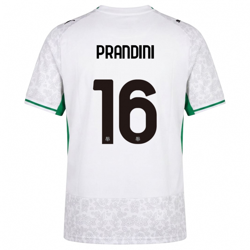 גברים Lorenzo Prandini #16 לבן שחור ירוק הרחק ג'רזי 2026/27 חולצה קצרה
