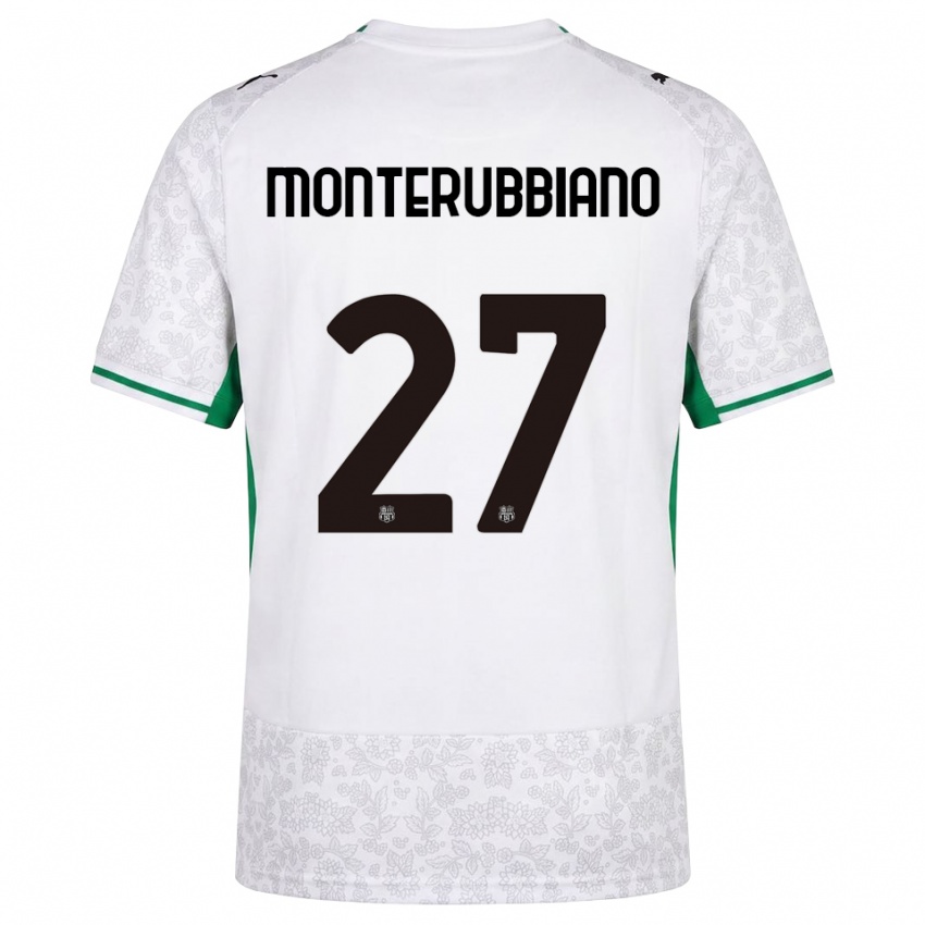 גברים Valeria Monterubbiano #27 לבן שחור ירוק הרחק ג'רזי 2026/27 חולצה קצרה