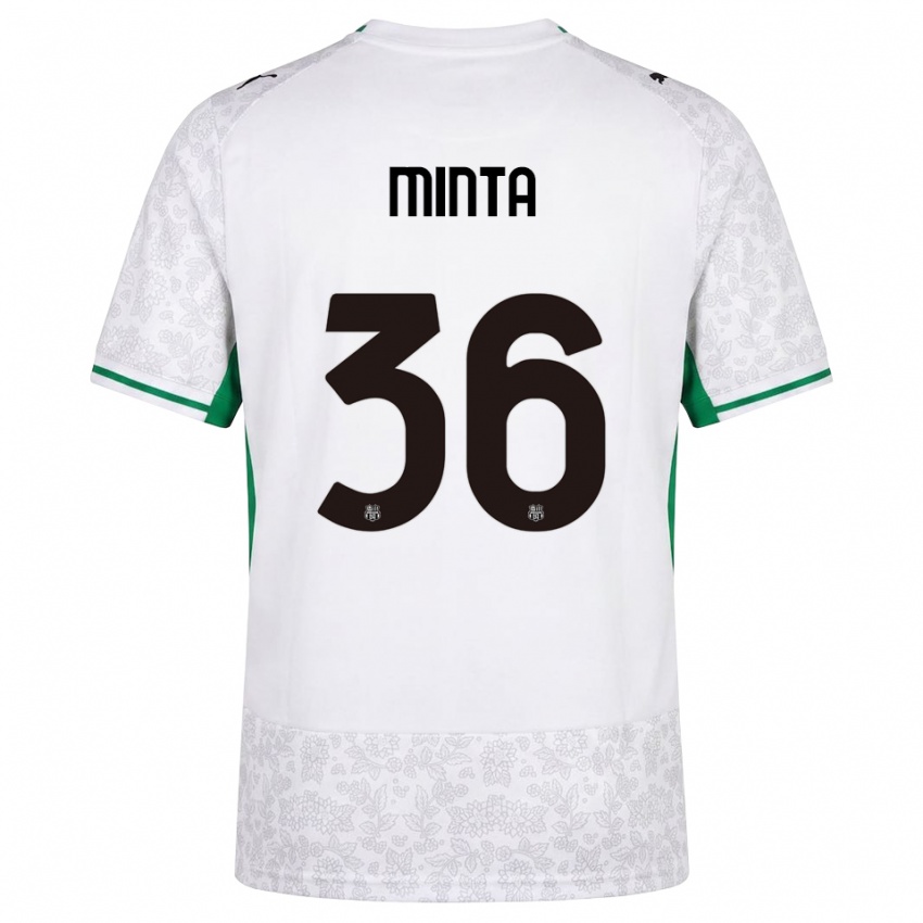 גברים Amoako Minta #36 לבן שחור ירוק הרחק ג'רזי 2026/27 חולצה קצרה