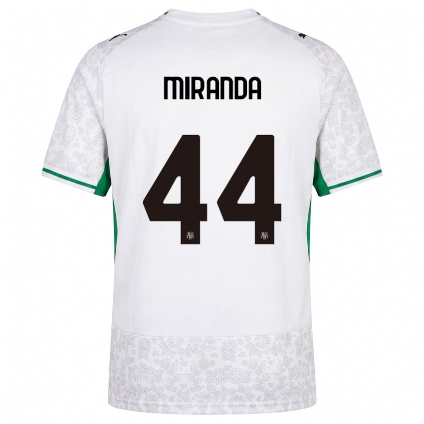 גברים Kevin Miranda #44 לבן שחור ירוק הרחק ג'רזי 2026/27 חולצה קצרה