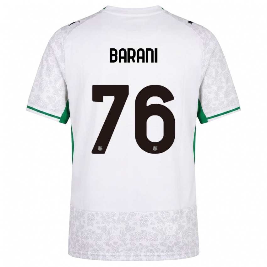 גברים Luca Barani #76 לבן שחור ירוק הרחק ג'רזי 2026/27 חולצה קצרה