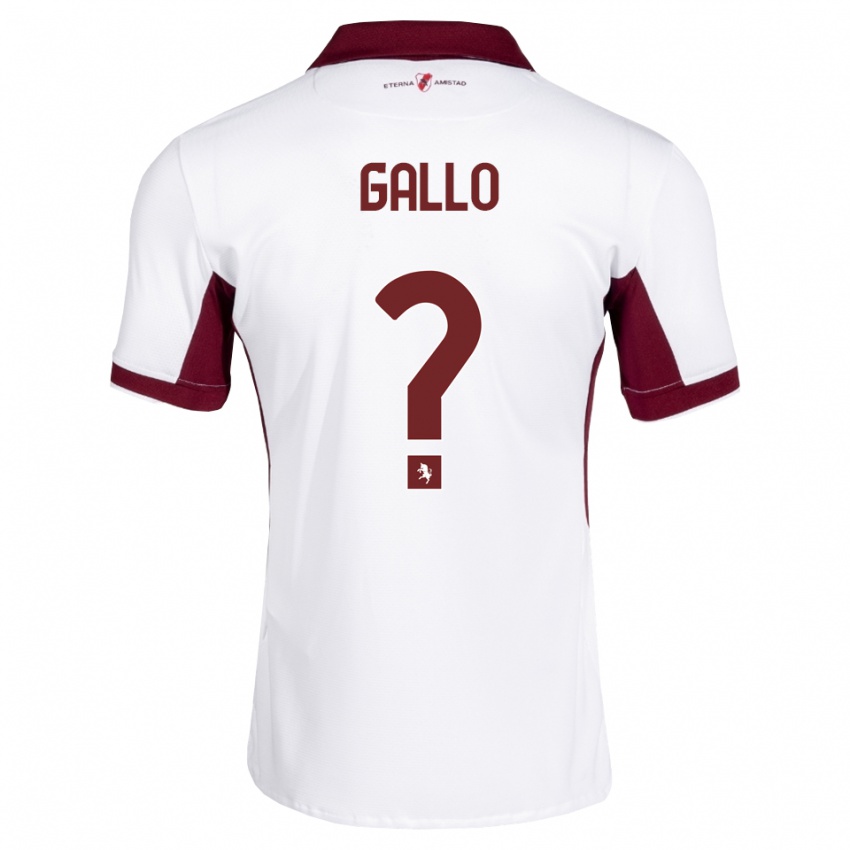 גברים Mattia Gallo #0 בורדו לבן אדום הרחק ג'רזי 2026/27 חולצה קצרה