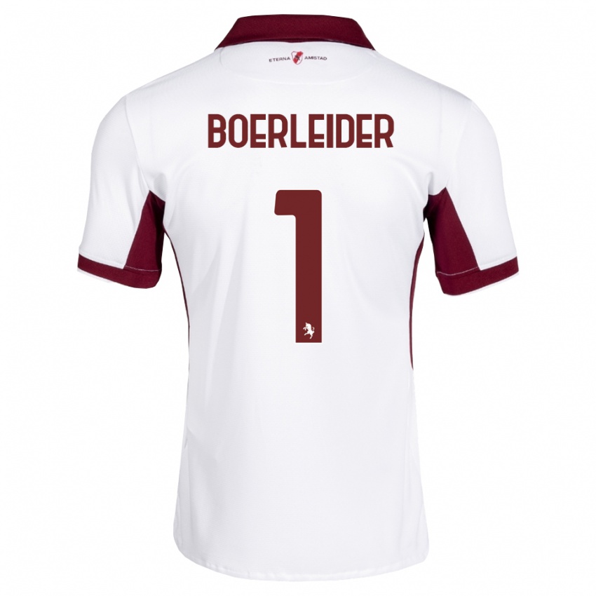 גברים Yannick Boerleider #1 בורדו לבן אדום הרחק ג'רזי 2026/27 חולצה קצרה