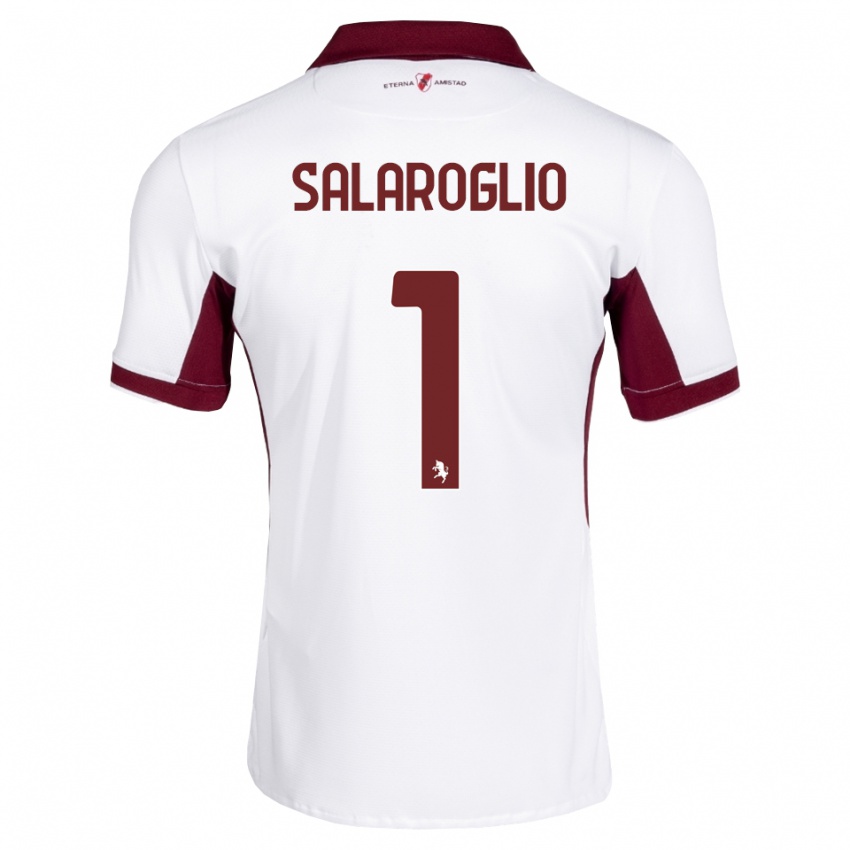 גברים Mattia Salaroglio #1 בורדו לבן אדום הרחק ג'רזי 2026/27 חולצה קצרה