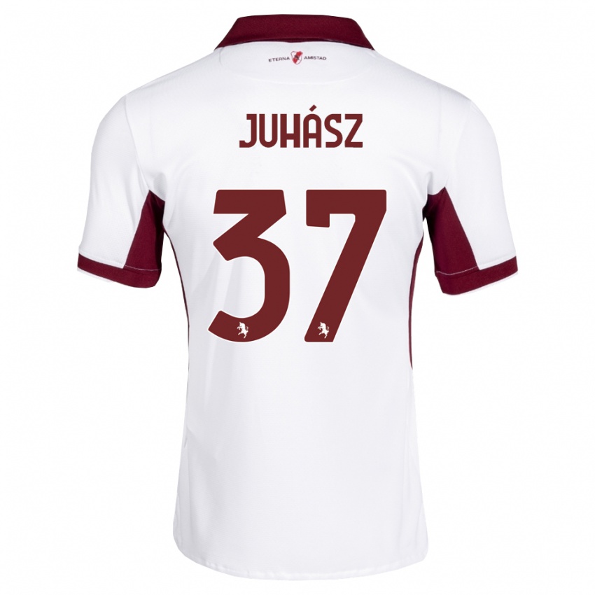 גברים Martin Juhász #37 בורדו לבן אדום הרחק ג'רזי 2026/27 חולצה קצרה