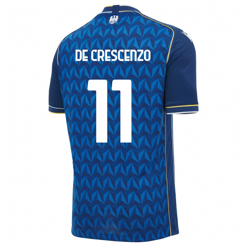 גברים Marco De Crescenzo #11 כחול מלכותי כחול הרחק ג'רזי 2026/27 חולצה קצרה