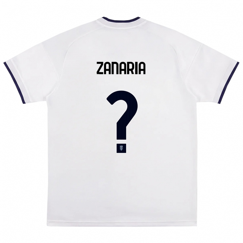 גברים Matteo Zanaria #0 לבן אדום כחול מלכותי הרחק ג'רזי 2026/27 חולצה קצרה