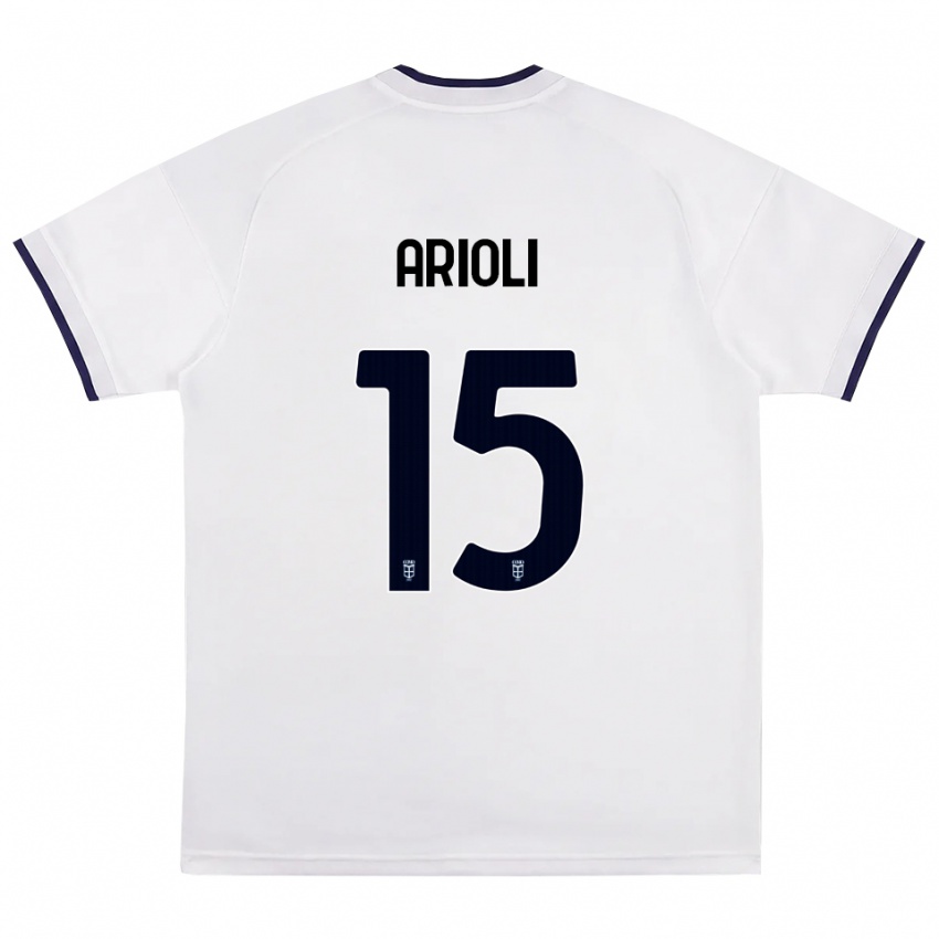 גברים Mattia Arioli #15 לבן אדום כחול מלכותי הרחק ג'רזי 2026/27 חולצה קצרה