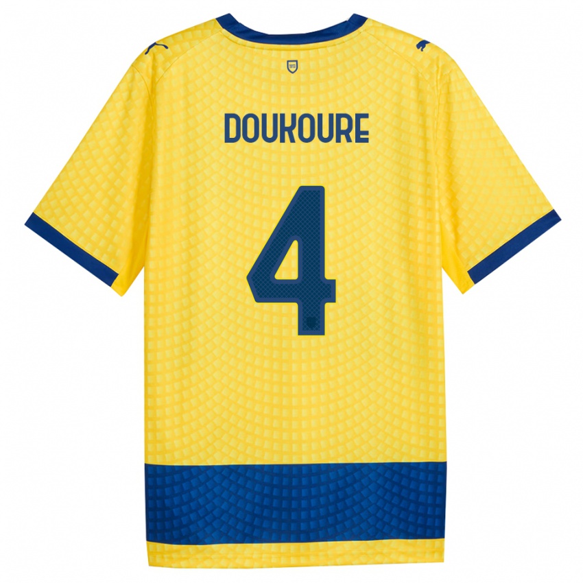 גברים Vamoussa Doukoure #4 צהוב כחול שחור הרחק ג'רזי 2026/27 חולצה קצרה