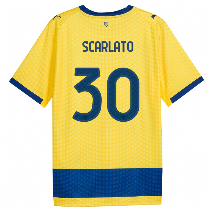 גברים Lucas Scarlato #30 צהוב כחול שחור הרחק ג'רזי 2026/27 חולצה קצרה
