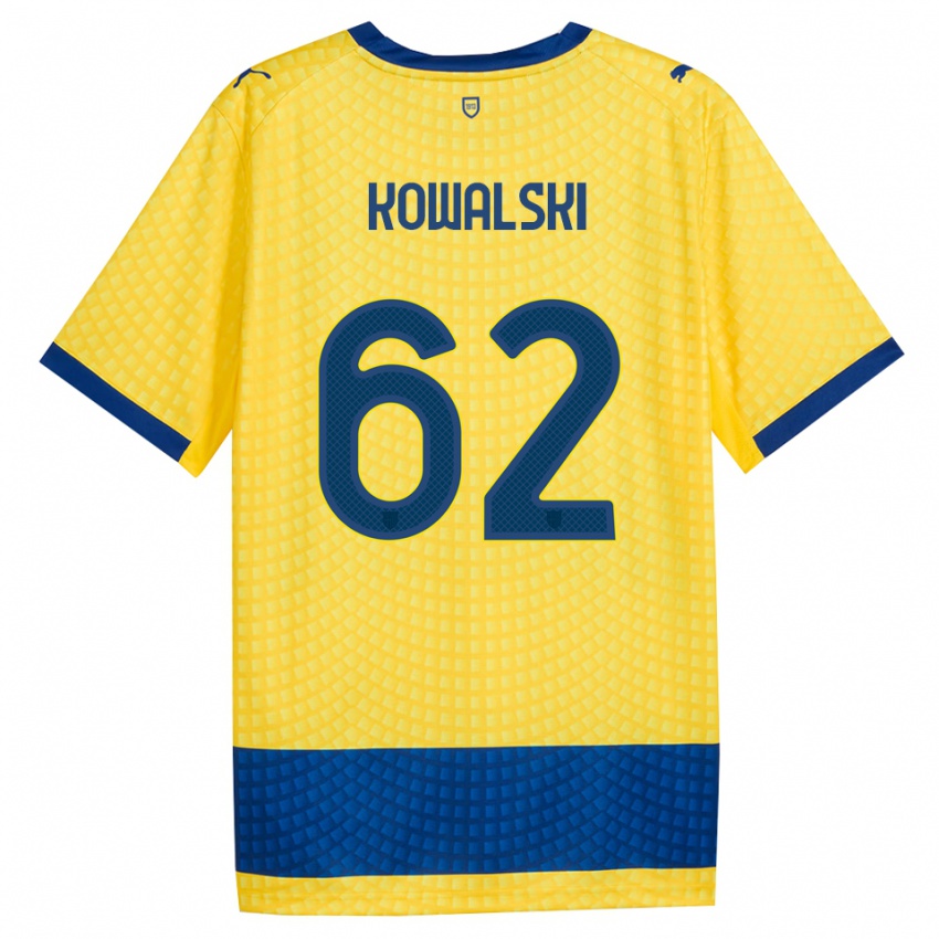 גברים Mateusz Kowalski #62 צהוב כחול שחור הרחק ג'רזי 2026/27 חולצה קצרה