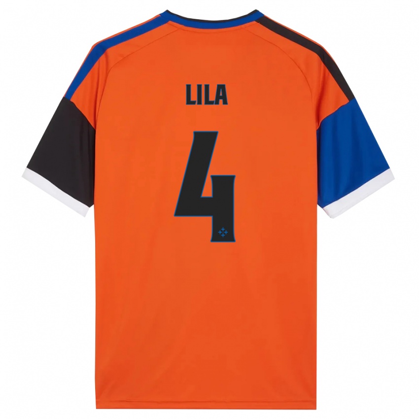 גברים Fabjan Lila #4 כתום כחול שחור לבן הרחק ג'רזי 2026/27 חולצה קצרה