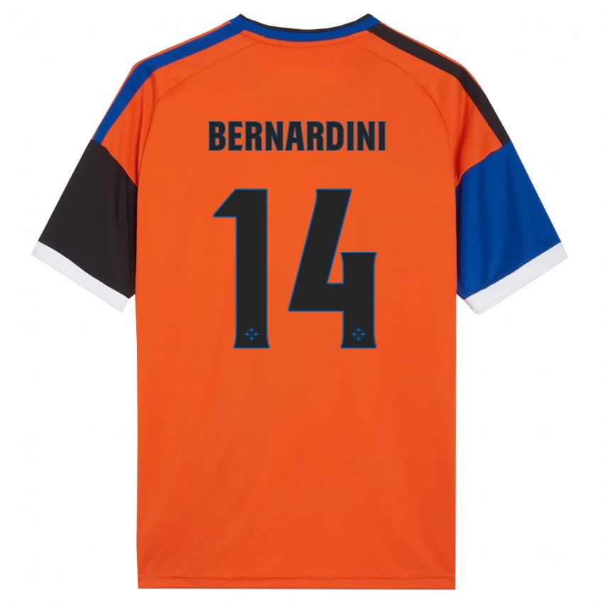גברים Andrea Bernardini #14 כתום כחול שחור לבן הרחק ג'רזי 2026/27 חולצה קצרה