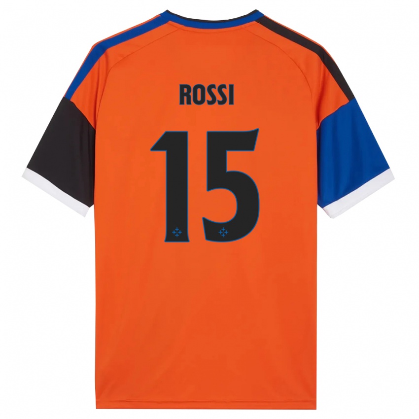 גברים Jacopo Rossi #15 כתום כחול שחור לבן הרחק ג'רזי 2026/27 חולצה קצרה