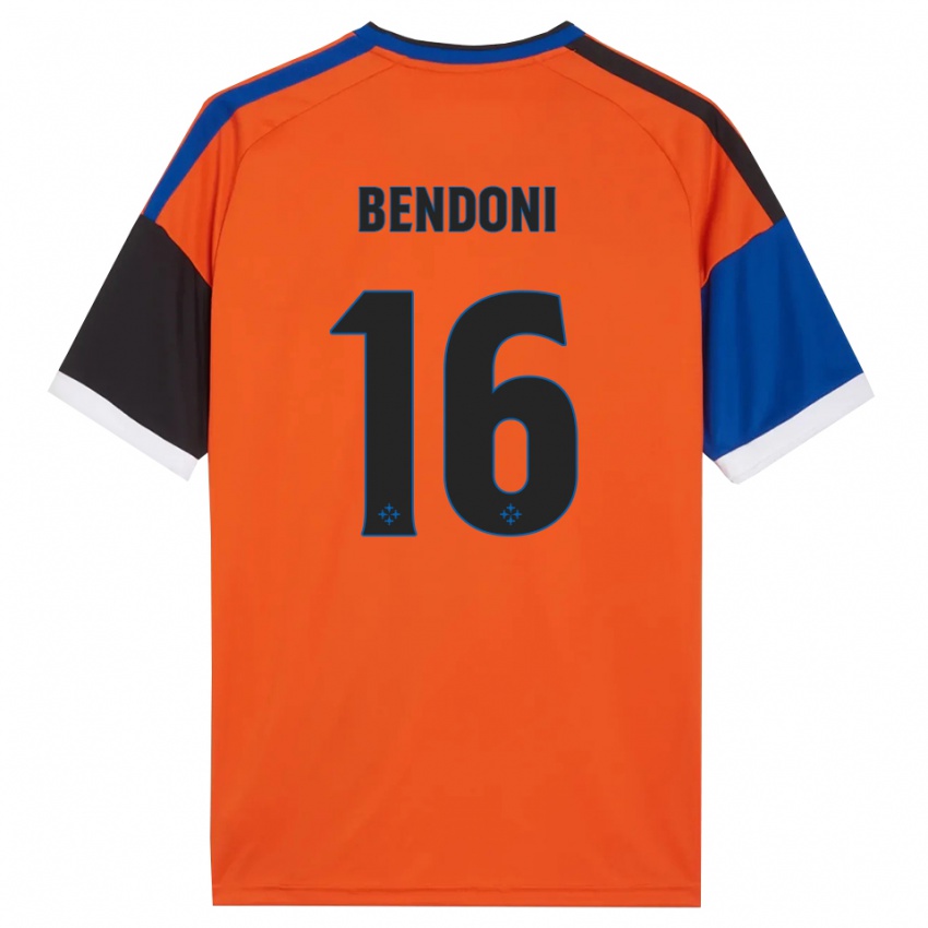 גברים Marco Bendoni #16 כתום כחול שחור לבן הרחק ג'רזי 2026/27 חולצה קצרה