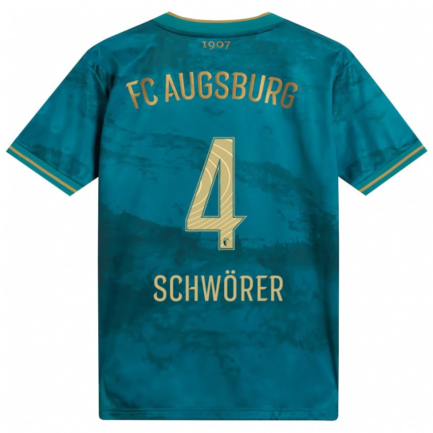גברים Julia Schwörer #4 ירוק חום הרחק ג'רזי 2026/27 חולצה קצרה