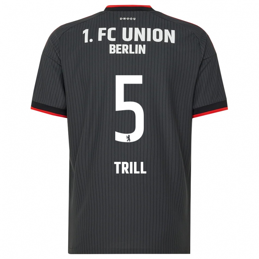 גברים Santiago Trill #5 שחור לבן אדום הרחק ג'רזי 2026/27 חולצה קצרה