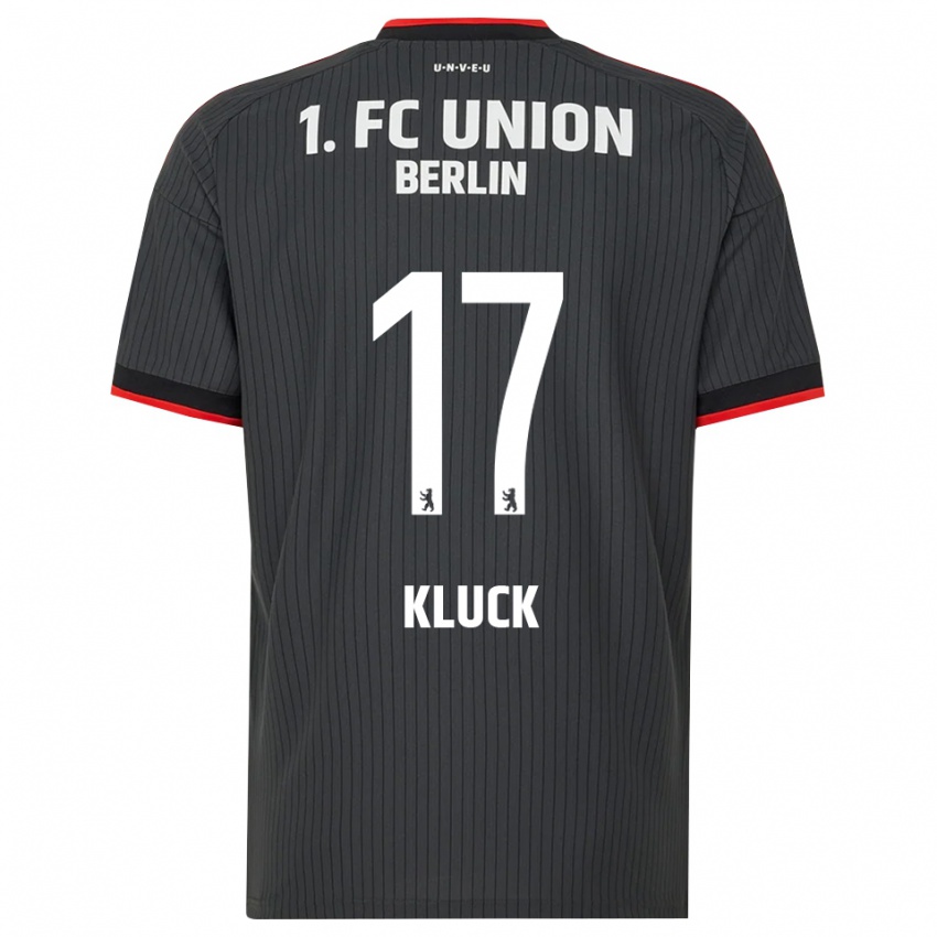 גברים Pierre Kluck #17 שחור לבן אדום הרחק ג'רזי 2026/27 חולצה קצרה