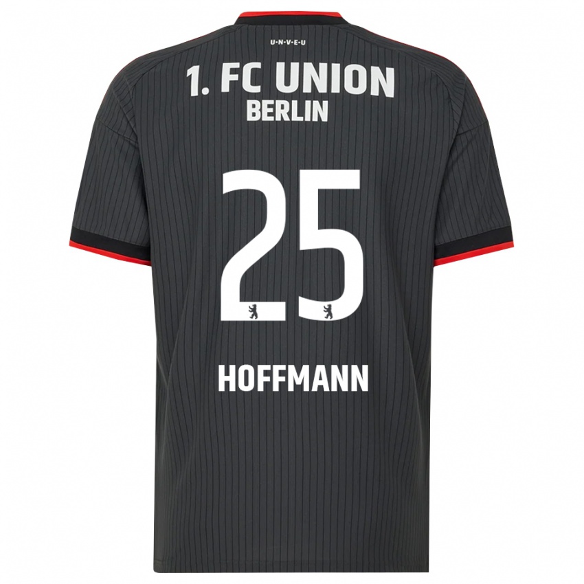 גברים Marwin Hoffmann #25 שחור לבן אדום הרחק ג'רזי 2026/27 חולצה קצרה