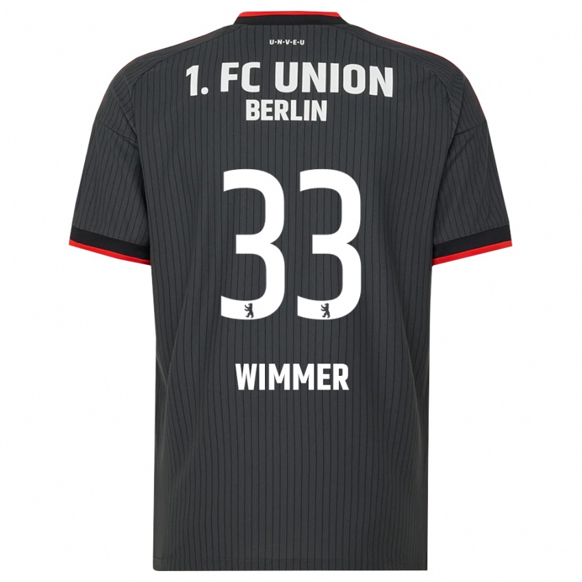 גברים Pauline Wimmer #33 שחור לבן אדום הרחק ג'רזי 2026/27 חולצה קצרה