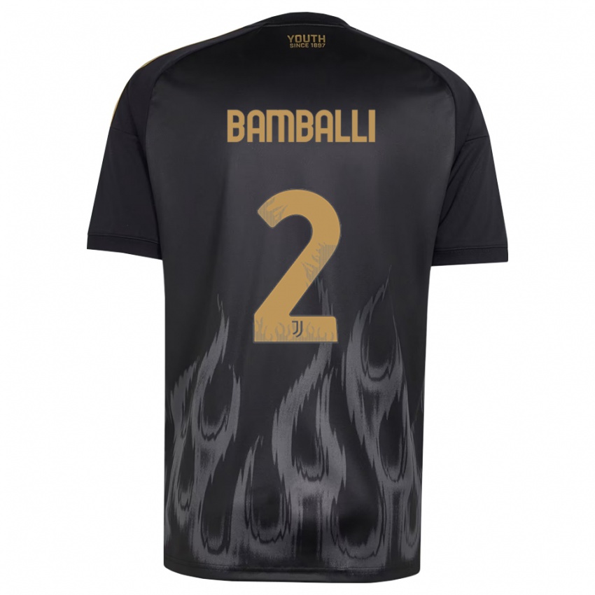 גברים Léo Bamballi #2 שחור חום ג'רזי קיט שלישי 2026/27 חולצה קצרה
