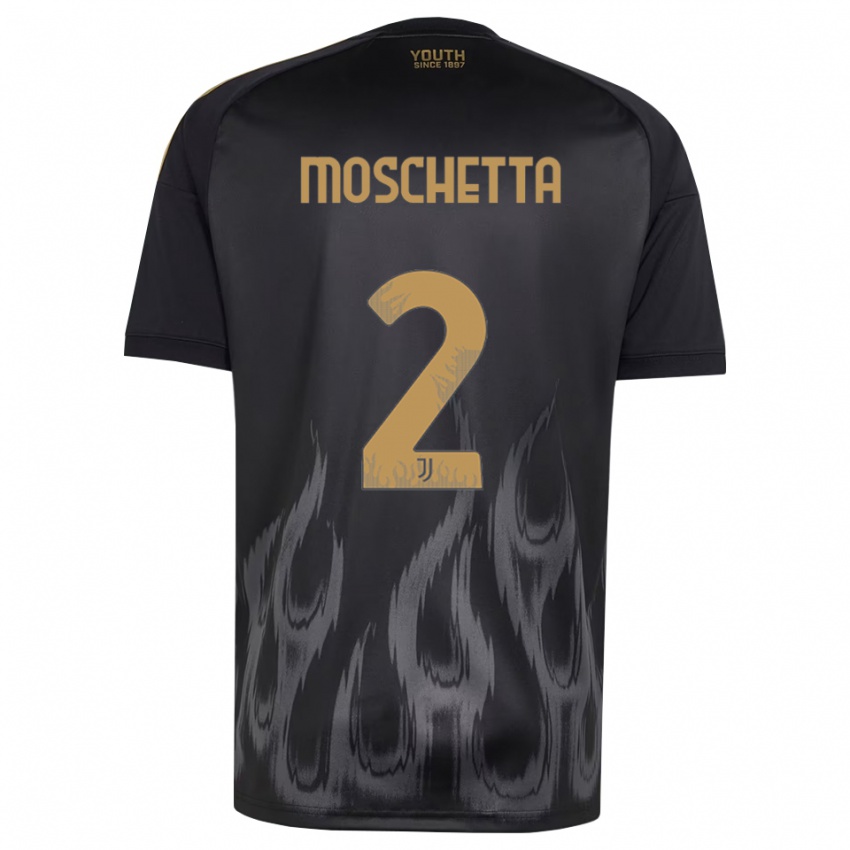 גברים Lorenzo Moschetta #2 שחור חום ג'רזי קיט שלישי 2026/27 חולצה קצרה
