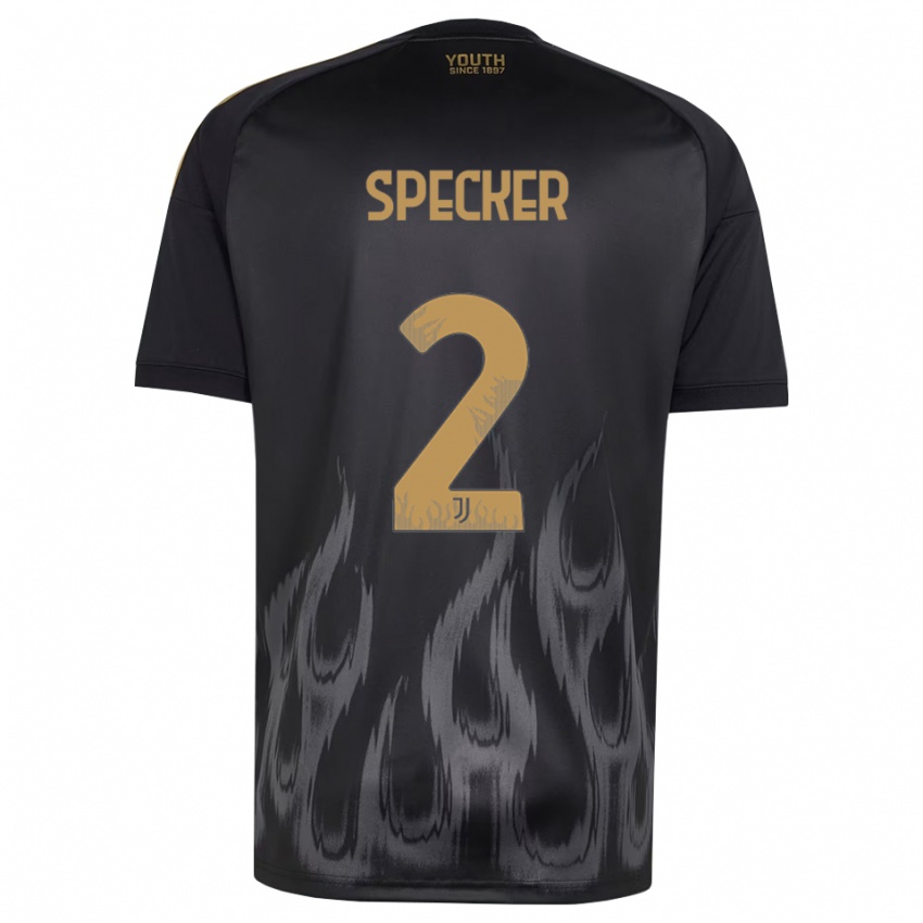 גברים Stefano Specker #2 שחור חום ג'רזי קיט שלישי 2026/27 חולצה קצרה