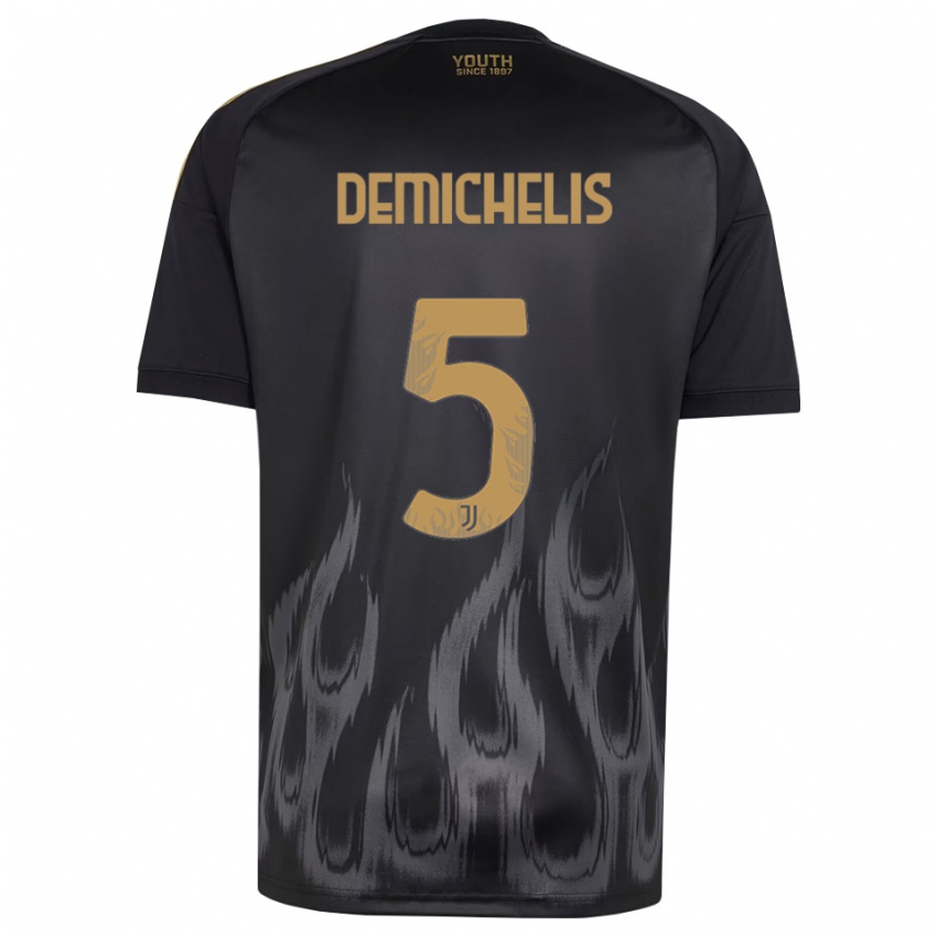 גברים Emanuele Demichelis #5 שחור חום ג'רזי קיט שלישי 2026/27 חולצה קצרה