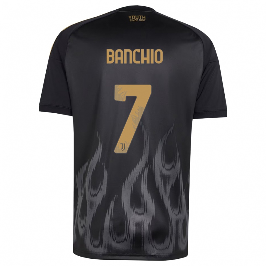 גברים Gianluca Banchio #7 שחור חום ג'רזי קיט שלישי 2026/27 חולצה קצרה