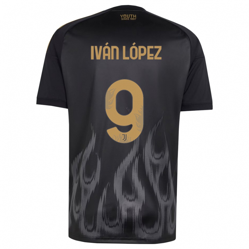 גברים Ivan Lopez Comellas #9 שחור חום ג'רזי קיט שלישי 2026/27 חולצה קצרה