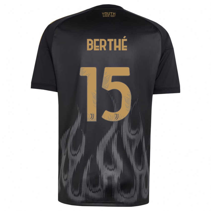 גברים Sounkalo Berthé #15 שחור חום ג'רזי קיט שלישי 2026/27 חולצה קצרה