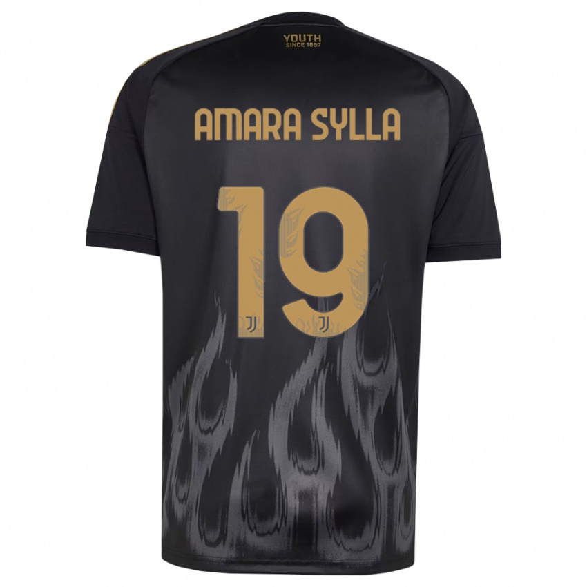 גברים Idris Amara Sylla #19 שחור חום ג'רזי קיט שלישי 2026/27 חולצה קצרה